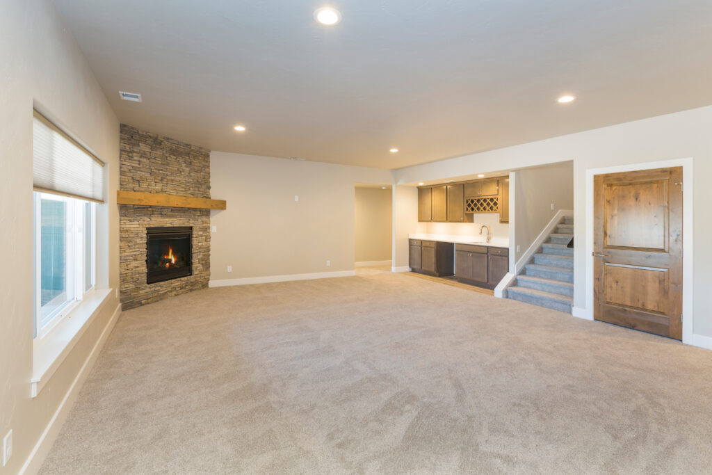 Refinished basement, basement renovation in West Michigan, Grand Rapids MI